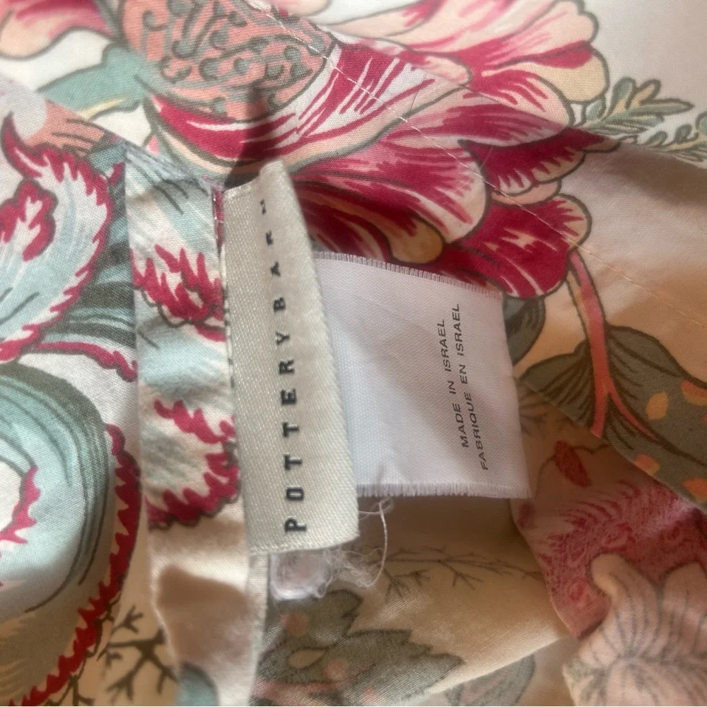 Pottery Barn Floral Patterned Pillow Covers Euro Set 2 Cotton Romantic Boho